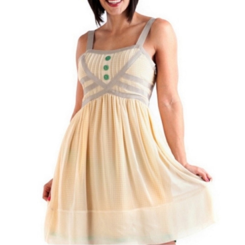 Matilda Jane dress yellow & cream Spearmint Gingham